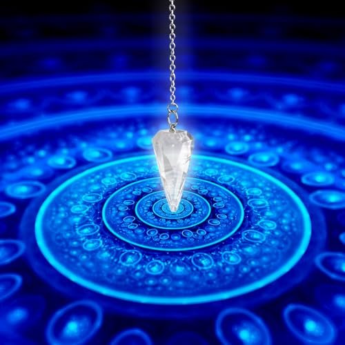 Polar Jade Kristallpendel aus Quarz für Wünschelruten, Weissagung und Heilung – Energie-Werkzeug mit Kette zum Chakrenausgleich