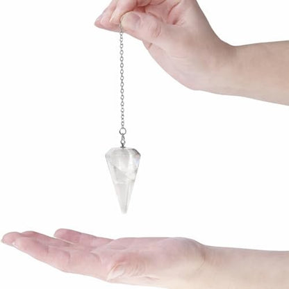 Polar Jade Kristallpendel aus Quarz für Wünschelruten, Weissagung und Heilung – Energie-Werkzeug mit Kette zum Chakrenausgleich