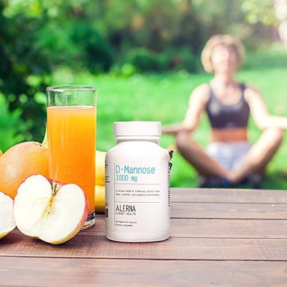 D-Mannose 1000 mg mit Cranberry-Konzentrat, Hagebutte und Acerola – 60 Kapseln für die Harnwegsgesundheit