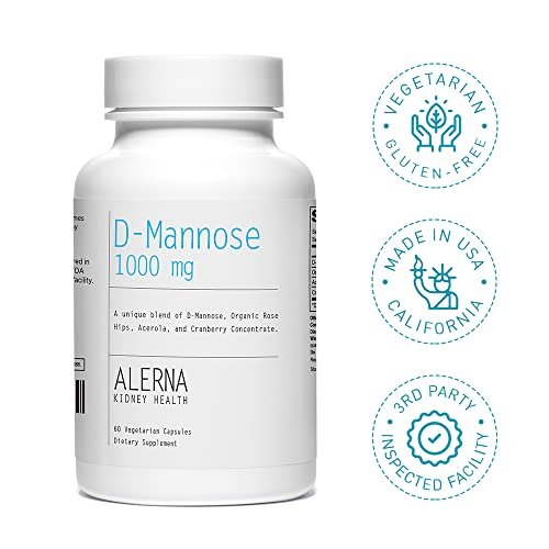 D-Mannose 1000 mg mit Cranberry-Konzentrat, Hagebutte und Acerola – 60 Kapseln für die Harnwegsgesundheit