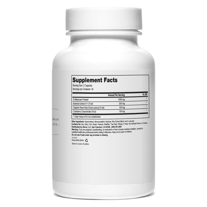 D-Mannose 1000 mg mit Cranberry-Konzentrat, Hagebutte und Acerola – 60 Kapseln für die Harnwegsgesundheit