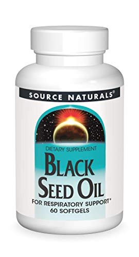 Source Naturals Schwarzkümmelöl für Atemwegsunterstützung* – 60 Weichkapseln
