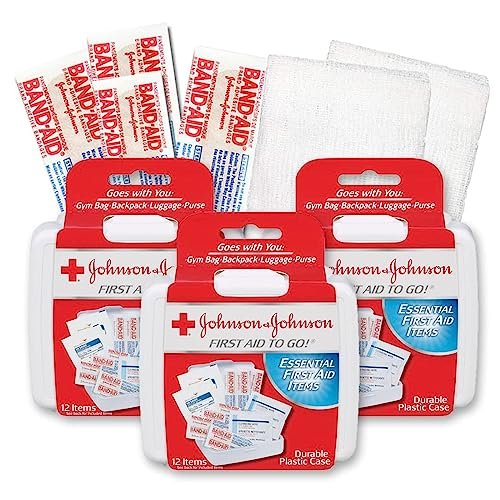 Johnson & Johnson Reise-Erste-Hilfe-Set 3er-Pack - Kompaktes Notfallset für Auto, Büro und Handtasche