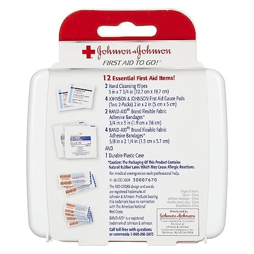 Johnson & Johnson Reise-Erste-Hilfe-Set 3er-Pack - Kompaktes Notfallset für Auto, Büro und Handtasche