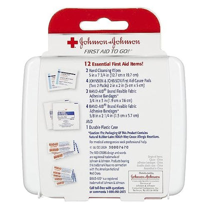 Johnson & Johnson Reise-Erste-Hilfe-Set 3er-Pack - Kompaktes Notfallset für Auto, Büro und Handtasche