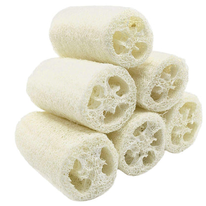 MAYMII·HOME 100% Naturale 5-Zoll-Luffa-Schwämme (6er-Pack) – Große Luffa-Peeling-Schwämme für Körper, Dusch- und Spa-Behandlung, Entfernung abgestorbener Hautzellen