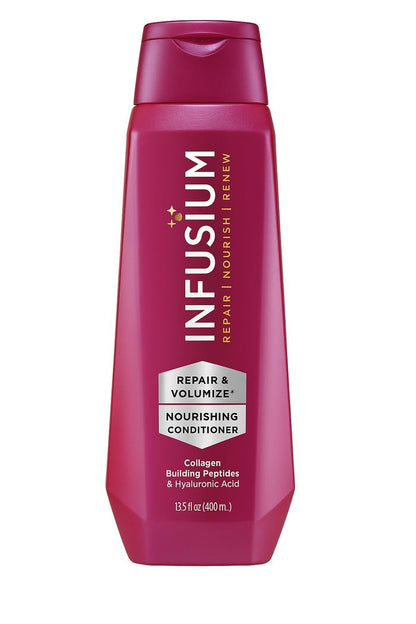 Infusium Repair & Volumize Conditioner – Haarspülung mit Kollagen und Hyaluronsäure für mehr Volumen, reduziert Brüchigkeit und Frizz – 400 ml