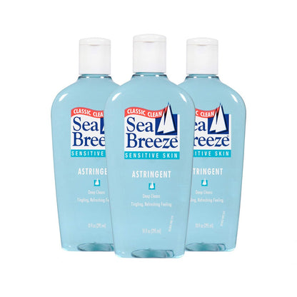 Seabreeze Deep Cleaning Facial Astringent für empfindliche Haut, 10 Flüssigunzen (3er-Pack) (SE03052WM)