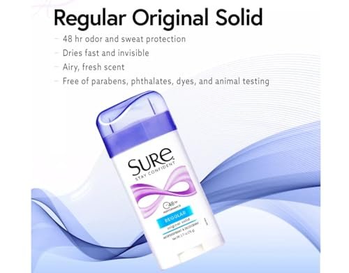 SURE Antiperspirant Deodorant Fest, 2,6 oz, 6er-Pack – Zuverlässiger Schutz für den ganzen Tag
