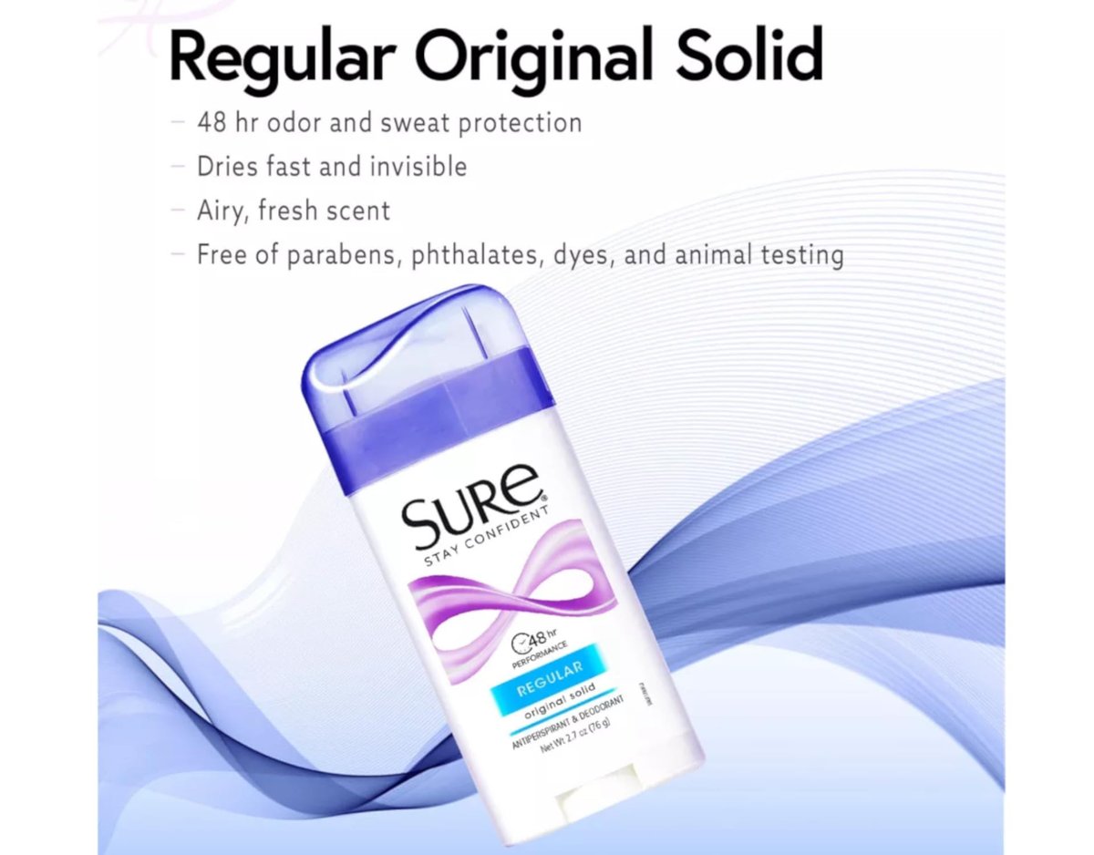 SURE Antiperspirant Deodorant Fest, 2,6 oz, 6er-Pack – Zuverlässiger Schutz für den ganzen Tag