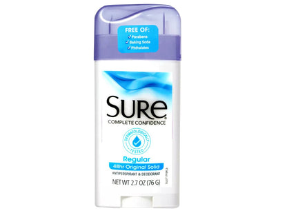 SURE Antiperspirant Deodorant Fest, 2,6 oz, 6er-Pack – Zuverlässiger Schutz für den ganzen Tag