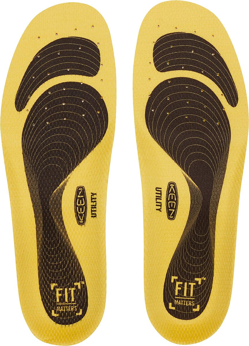 KEEN Utility K-10 Ersatz-Einlegesohlen für Herren – Gelb/Gelb, Größe L