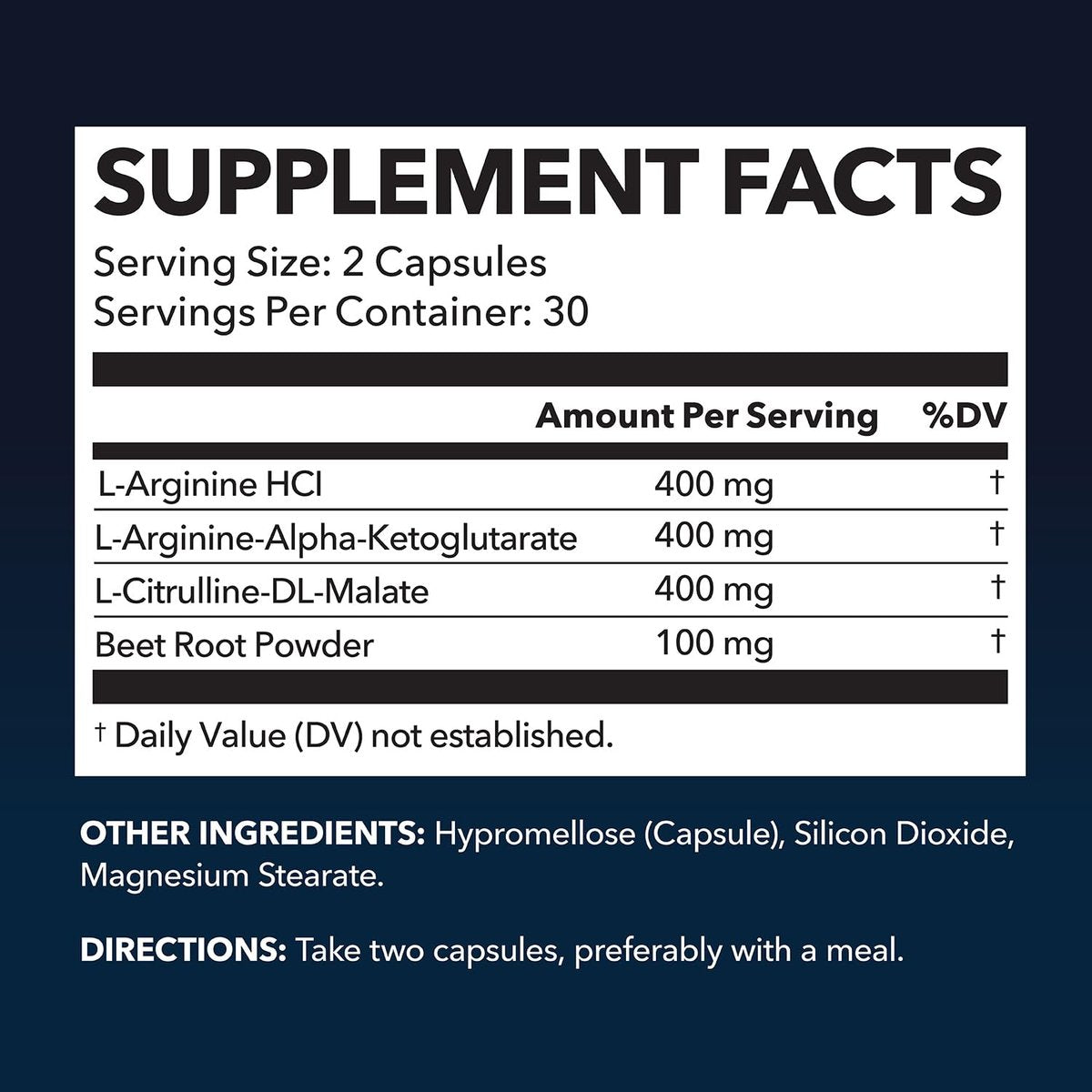 L-Arginin Kapseln mit L-Citrullin - Stickstoffmonoxid-Supplement - L-Arginin und L-Citrullin Mischung - 60 Stück - Vegan, Nicht-GVO Kapseln für Leistung, Ausdauer und Muskelunterstützung - 1 Monatsvorrat