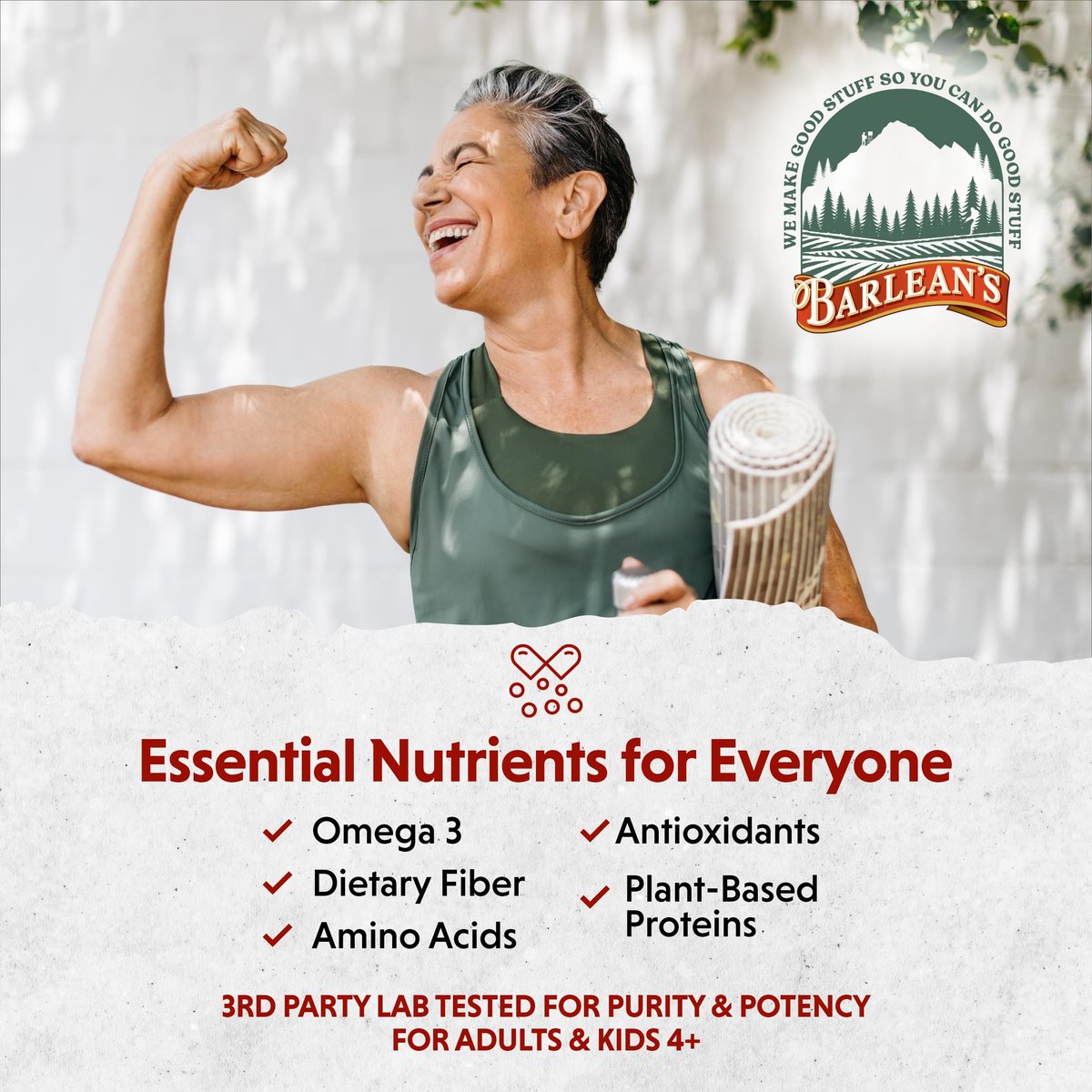 Barlean's Bio Organic Digestive Seed Blend Ballaststoffe mit Chia, gemahlenen Leinsamen, Kürbiskernen, Quinoa und Kokosnuss, reich an Omega-3 und Ballaststoffen, 340 g