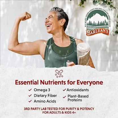 Barlean's Bio Organic Digestive Seed Blend Ballaststoffe mit Chia, gemahlenen Leinsamen, Kürbiskernen, Quinoa und Kokosnuss, reich an Omega-3 und Ballaststoffen, 340 g