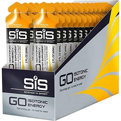 Science in Sport Energy Gel Pack – 6er-Pack isotonische Energie-Gels mit 22g schnell wirkenden Kohlenhydraten, tropischer Geschmack, 2 Fl Oz