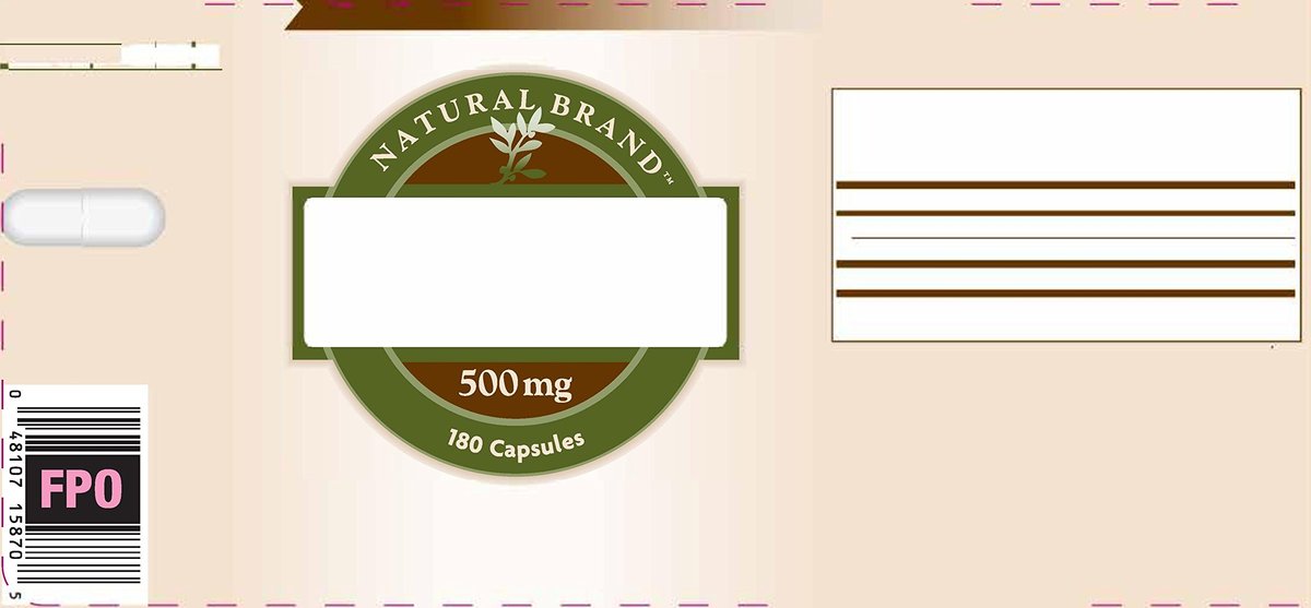 GNC Natural Brand Psyllium Seed Husk 500mg – 180 Kapseln für die Verdauungsgesundheit