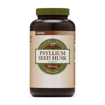 GNC Natural Brand Psyllium Seed Husk 500mg – 180 Kapseln für die Verdauungsgesundheit