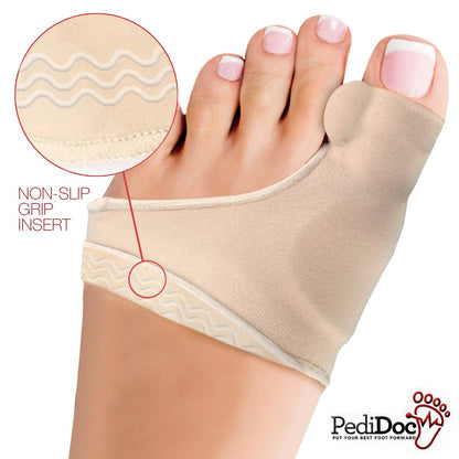 PediDocTM Zehenkorrektor – Ballenzeh Polster, Zehenstrecker mit Gel Zehenspreizer – Hallux Valgus Korrektur, Großzehenausrichtung