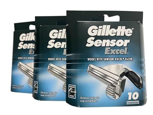 Gillette Sensor Excel Rasierklingen Nachfüllpackung – 10 Klingen (3er-Pack)