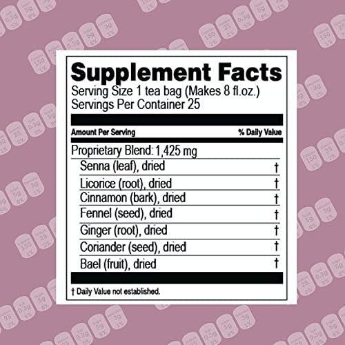 HYLEYS Colon Cleanse Tee Blackberry-Geschmack - 25 Teebeutel (1 Packung)