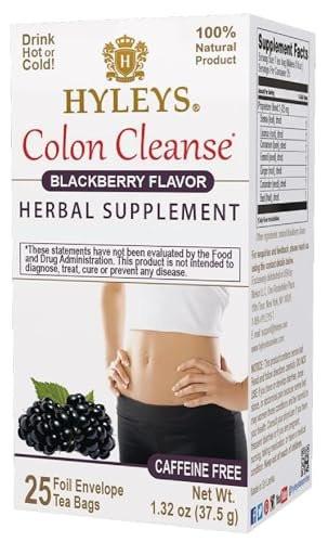 HYLEYS Colon Cleanse Tee Blackberry-Geschmack - 25 Teebeutel (1 Packung)