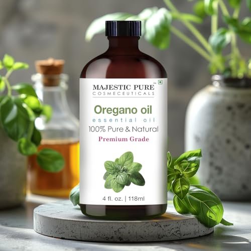 Majestic Pure Oregano Öl 100% rein & natürlich – 118 ml mit Glaspipette für Diffuser, Aromatherapie, Seifen- und Kerzenherstellung