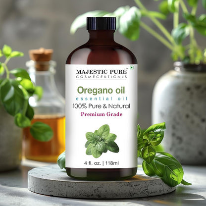 Majestic Pure Oregano Öl 100% rein & natürlich – 118 ml mit Glaspipette für Diffuser, Aromatherapie, Seifen- und Kerzenherstellung