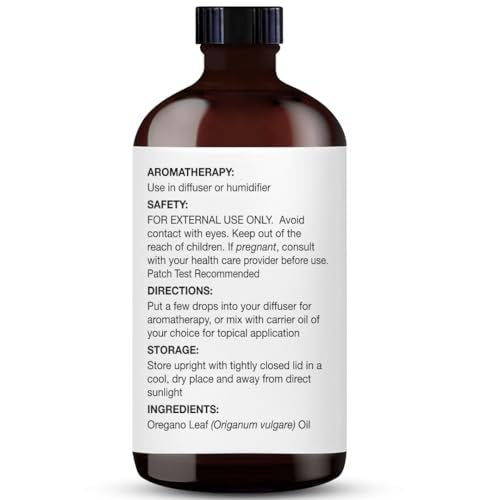 Majestic Pure Oregano Öl 100% rein & natürlich – 118 ml mit Glaspipette für Diffuser, Aromatherapie, Seifen- und Kerzenherstellung
