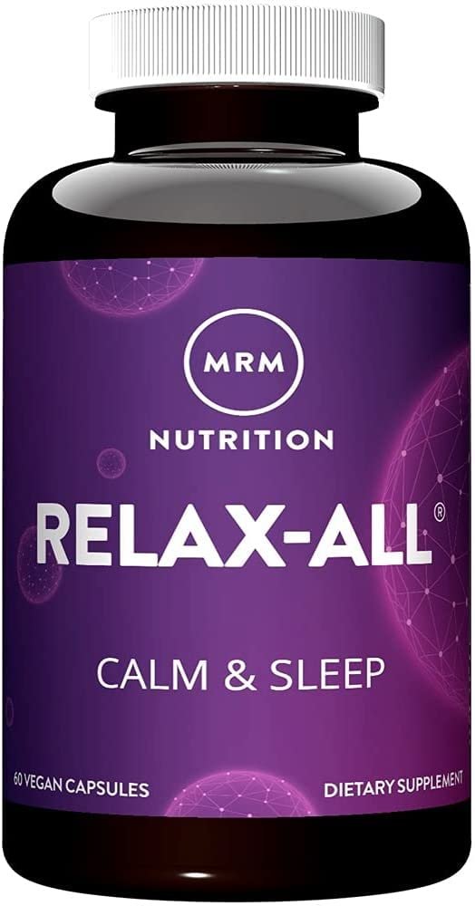 MRM Relax-All Nahrungsergänzungsmittel - Stressunterstützung für Männer & Frauen, mit GABA, L-Theanin & Magnesium, fördert mentale Ausgeglichenheit & Muskelentspannung, vegan, glutenfrei - 15 Portionen
