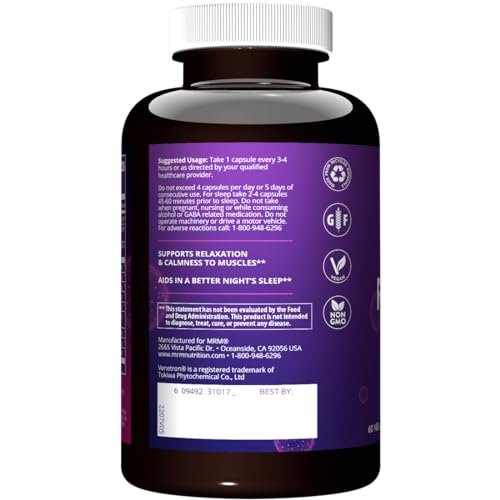 MRM Relax-All Nahrungsergänzungsmittel - Stressunterstützung für Männer & Frauen, mit GABA, L-Theanin & Magnesium, fördert mentale Ausgeglichenheit & Muskelentspannung, vegan, glutenfrei - 15 Portionen