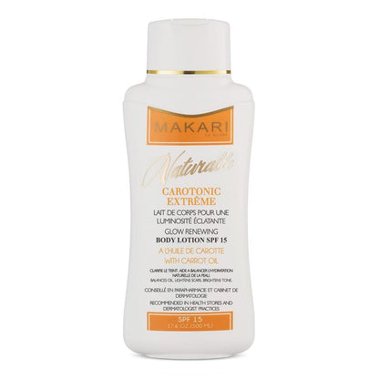 MAKARI Carotonic Extreme Body Lotion (500 ml) | Bekämpft übermäßige Ölproduktion | Hilft, Körpernarben und -flecken zu verblassen | Hautaufhellende Formel | Wirkt der Hautalterung entgegen und fördert gesunde Ausstrahlung