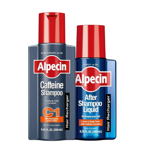 Alpecin C1 Koffein-Shampoo 250 ml + Alpecin After Shampoo Liquid 200 ml | Haarleistungsverstärker Fördert Natürliches Haarwachstum und -dichte | Belebt die Kopfhaut