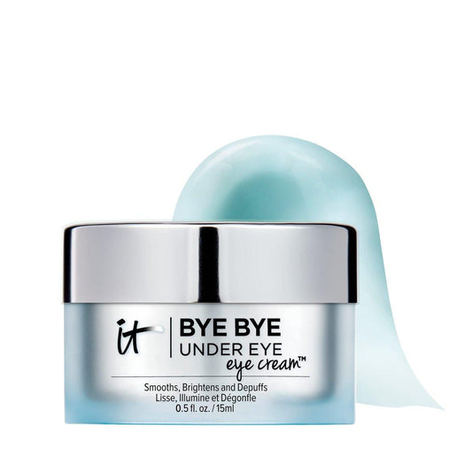 IT Cosmetics Bye Bye Under Eye Augencreme – Feuchtigkeitsspendende, schnell einziehende Formel – Glättet das Erscheinungsbild von feinen Linien und Fältchen, hellt dunkle Augenringe sichtbar auf – mit Hyaluronsäure – 0,5 Fl Oz