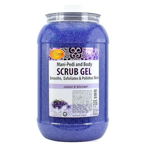 SPA REDI Peeling Körper- & Hautpflegebehandlung – Mehrzweck-Profi & Heim-Hautverfeinerung | Peelen. Hydratisieren. Transformieren für ganzheitliche Verjüngung | Lavendel & Wildblumen 128 Oz