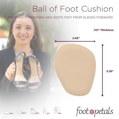 Foot Petals Ball-of-Foot Cushions – Metatarsal-Pad für Damen – Khaki – 1 Paar