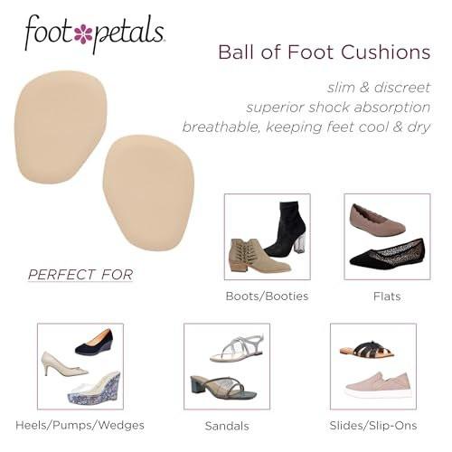 Foot Petals Ball-of-Foot Cushions – Metatarsal-Pad für Damen – Khaki – 1 Paar