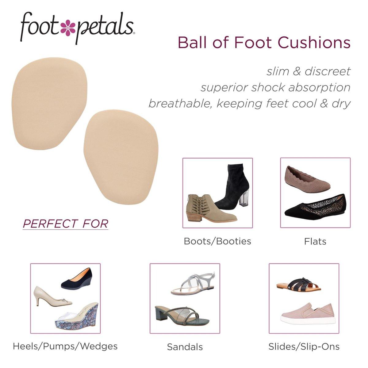 Foot Petals Ball-of-Foot Cushions – Metatarsal-Pad für Damen – Khaki – 1 Paar