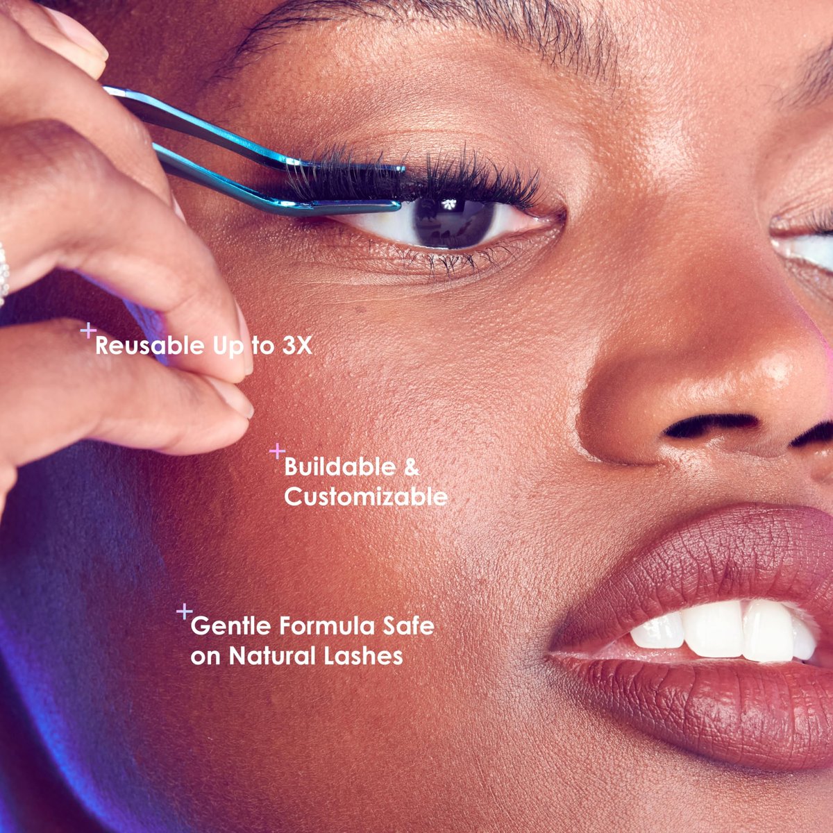 KISS Falscara Wimpernverlängerung DIY Wimpernapplikator – Fehlerfreies Platzieren von Wimpernclustern mit ergonomischem Griff