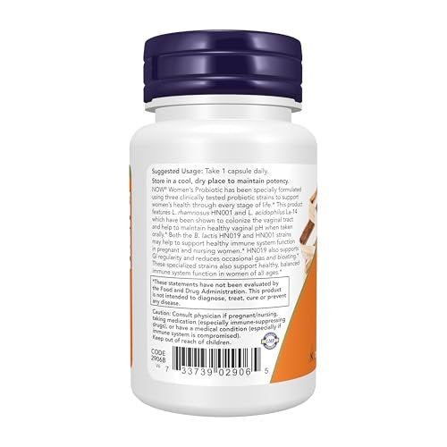 NOW Foods Frauenprobiotikum, 20 Milliarden, mit drei klinisch getesteten probiotischen Stämmen, 50 vegane Kapseln