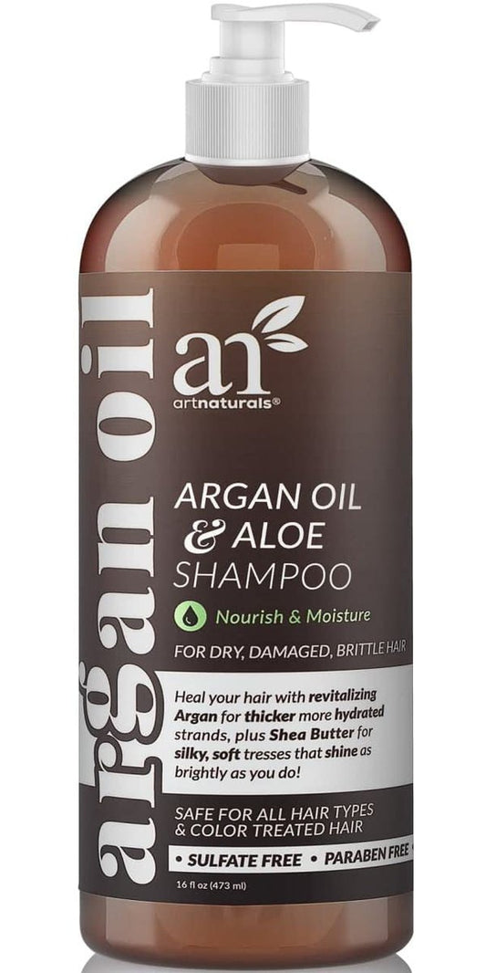 Artnaturals Marokkanisches Arganöl Shampoo - 16 Fl Oz - Feuchtigkeitsspendendes, Volumenverleihendes Sulfatfreies Shampoo für Frauen, Männer und Teenager - Für Colorierte und Alle Haartypen, Anti-Aging Haarpflege