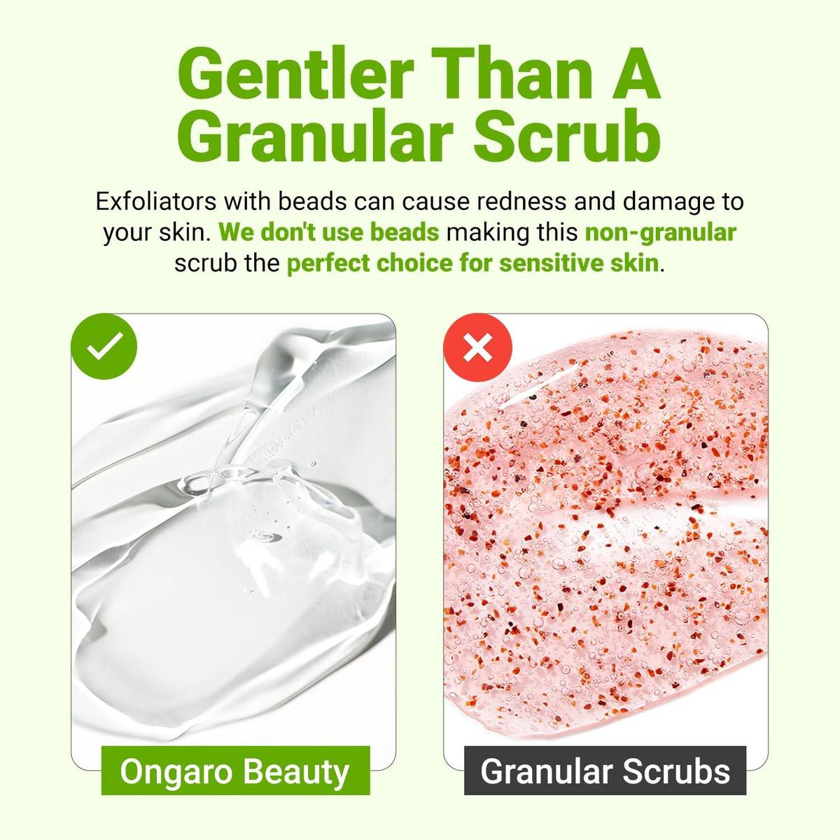 Ongaro Beauty Bio-Gesichtspeeling – Natürliches Gesichtspeeling & Enzympeeling für empfindliche Haut – Gesichtspeeling für Frauen & Männer – Reinigt Akne & befreit verstopfte Poren – Glättet & hellt auf – 118 ml