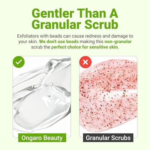 Ongaro Beauty Bio-Gesichtspeeling – Natürliches Gesichtspeeling & Enzympeeling für empfindliche Haut – Gesichtspeeling für Frauen & Männer – Reinigt Akne & befreit verstopfte Poren – Glättet & hellt auf – 118 ml