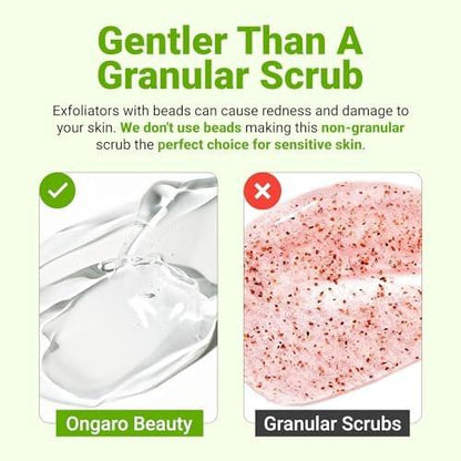 Ongaro Beauty Bio-Gesichtspeeling – Natürliches Gesichtspeeling & Enzympeeling für empfindliche Haut – Gesichtspeeling für Frauen & Männer – Reinigt Akne & befreit verstopfte Poren – Glättet & hellt auf – 118 ml