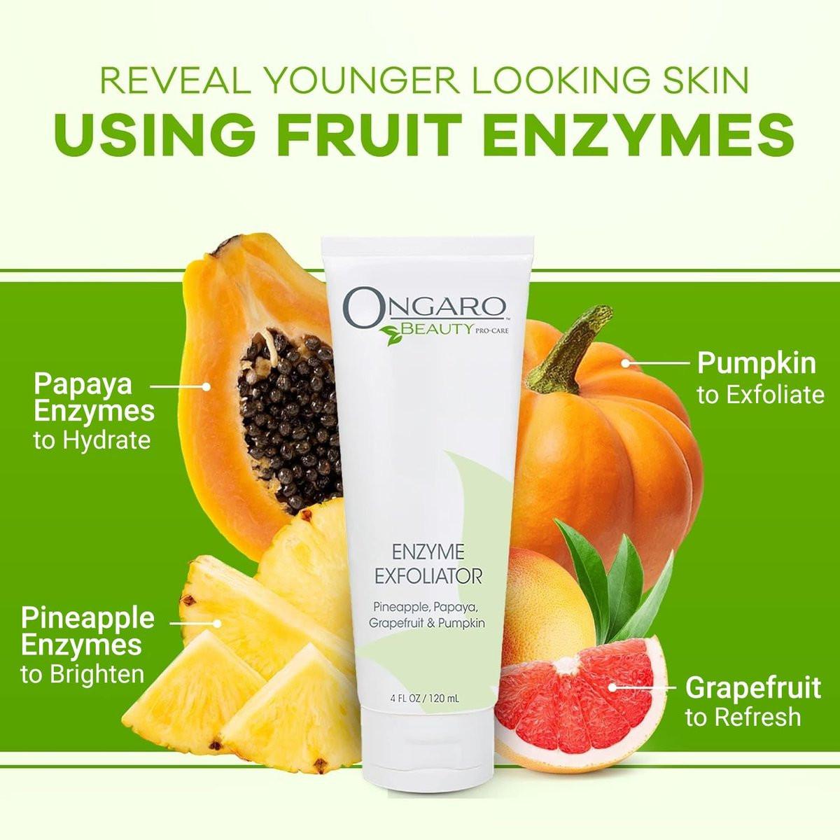 Ongaro Beauty Bio-Gesichtspeeling – Natürliches Gesichtspeeling & Enzympeeling für empfindliche Haut – Gesichtspeeling für Frauen & Männer – Reinigt Akne & befreit verstopfte Poren – Glättet & hellt auf – 118 ml