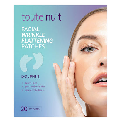 Toute Nuit Anti-Faltenpflaster Delphin – Mundbereich – Hypoallergene Anti-Faltenpflaster – 20 Stück, Hergestellt in den USA
