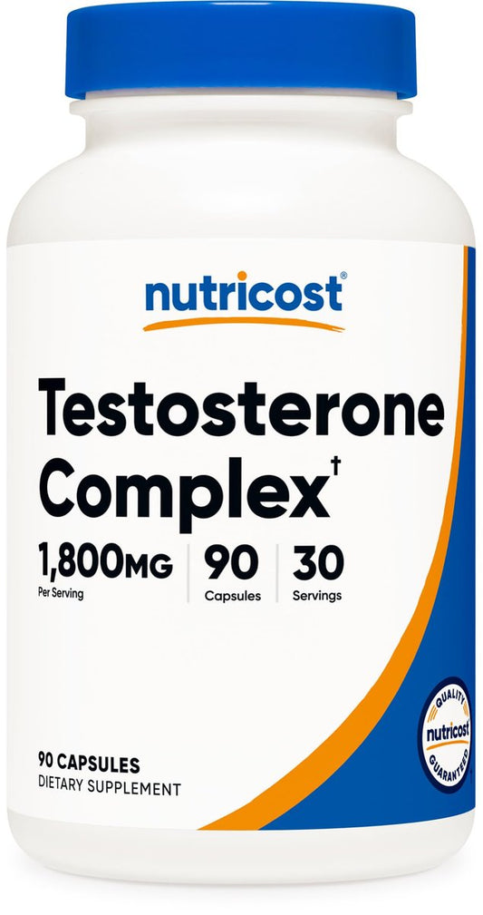 Nutricost Testosteron-Unterstützungskomplex (90 Kapseln) – 1800 mg pro Portion