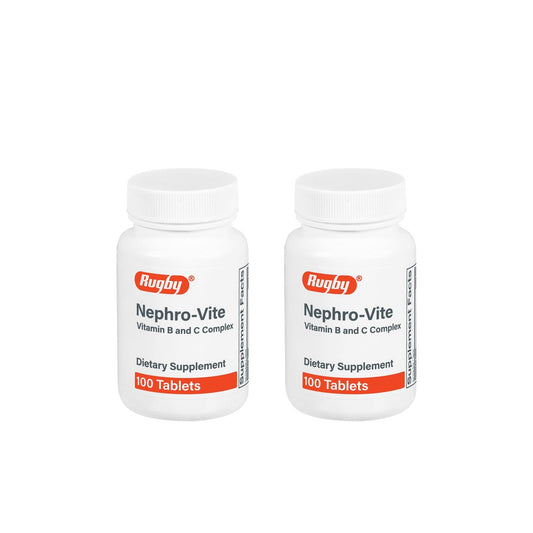 Rugby Nephro-Vite Vitamin B und C Komplex Tabletten - Nahrungsergänzungsmittel - 100 Stück (2er-Pack)