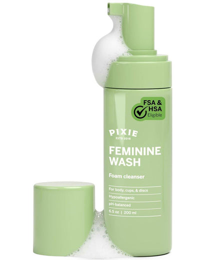 Pixie Feminine Wash – Schaumreiniger mit natürlichen Inhaltsstoffen für Menstruationstassen und -scheiben – pH-ausgewogen & pflanzlich, 6,5 fl oz
