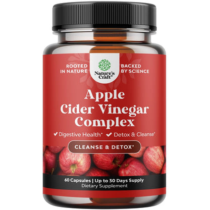 Cleansing Apfelessig Kapseln – ACV Reinigung & Entgiftung für Darm und Verdauung mit Schlankmachendem Cayenne – Extra Starke ACV Kapseln für Darmreinigung und Ganzkörper-Entgiftung – 60 Stück